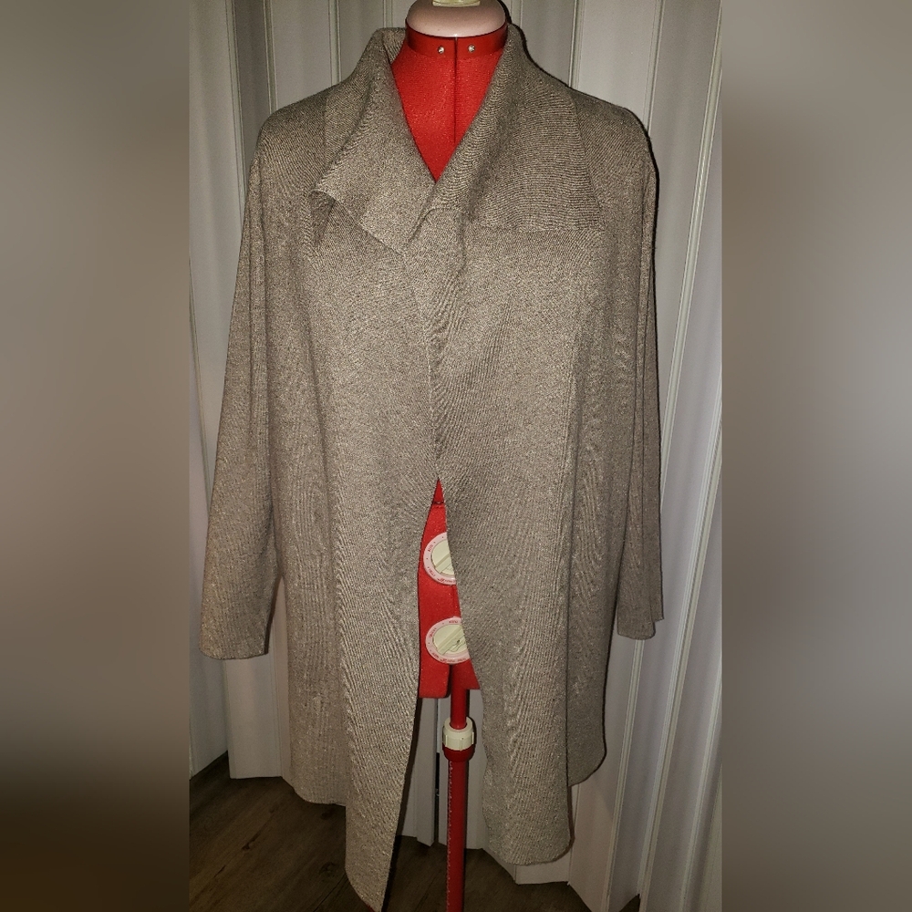 Rachel Zoe Women's Open Front Cardigan Sweater Size Medium Light Brown/Camel